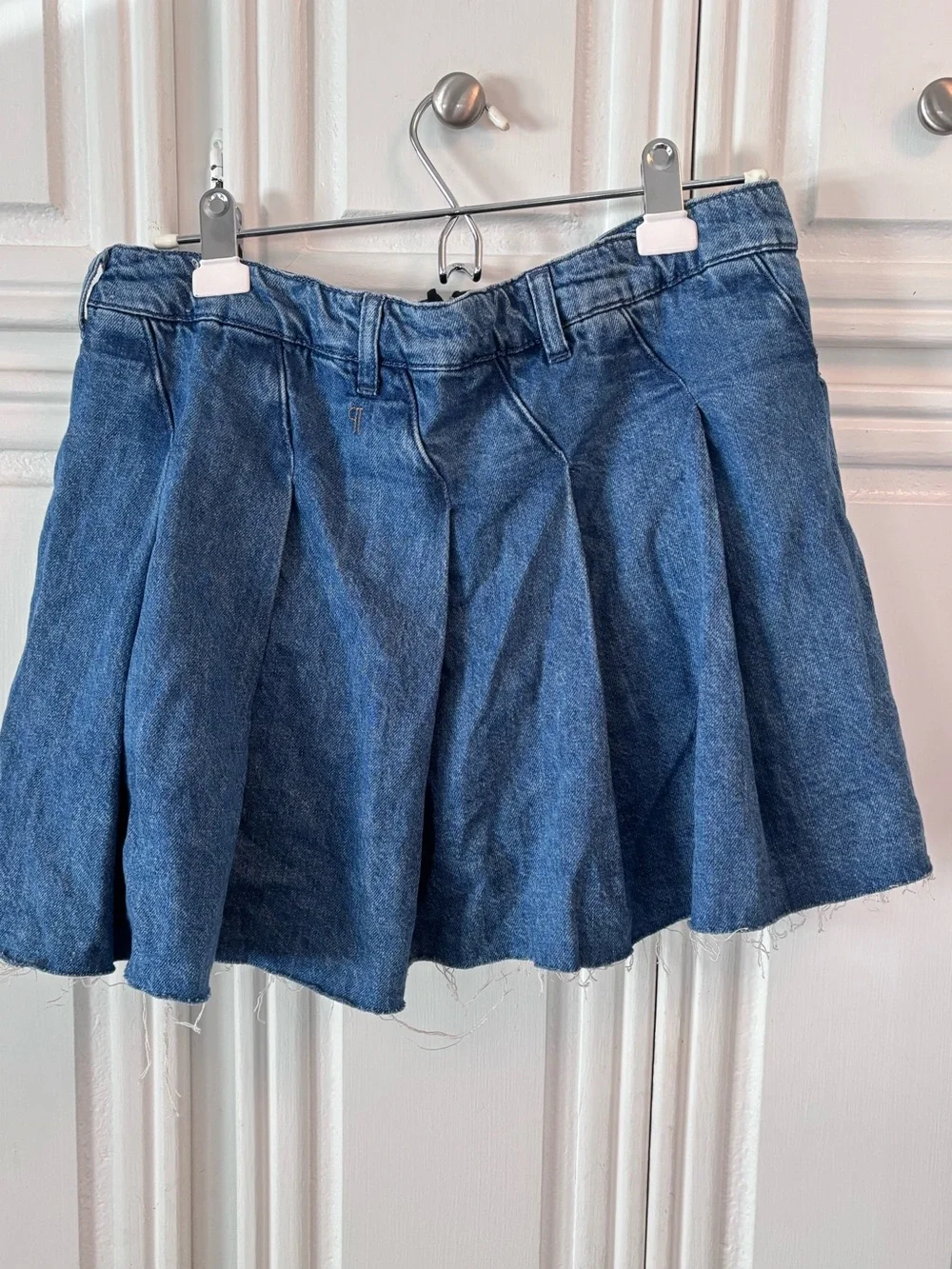 Anthropologie- PILCRO Denim Pleated Mini Skort - Blue sz 31 NWT